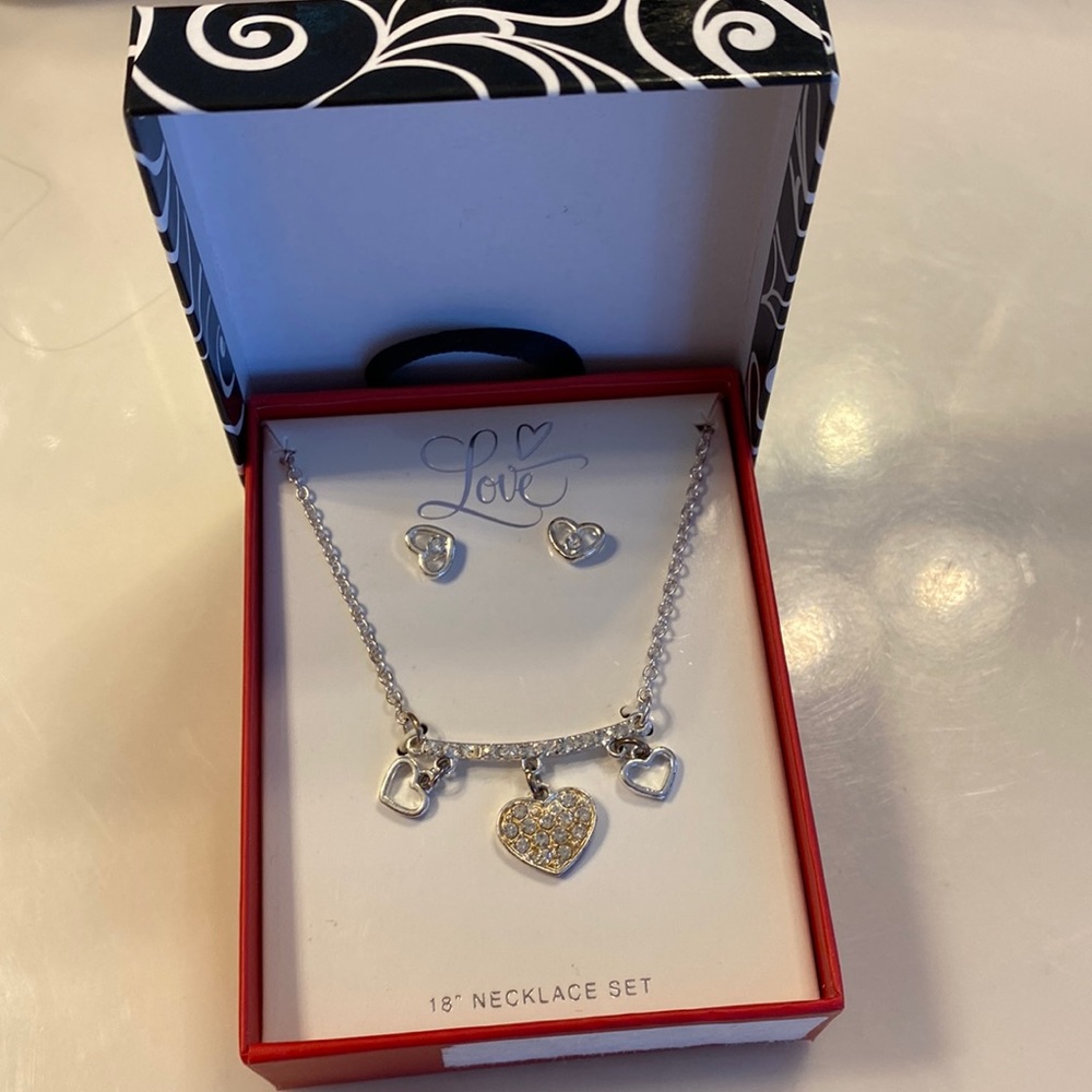 New in box necklace and earrings